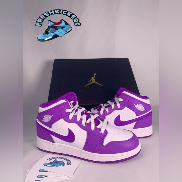 Jordan 1 Mid Purple - Picture 1 of 6